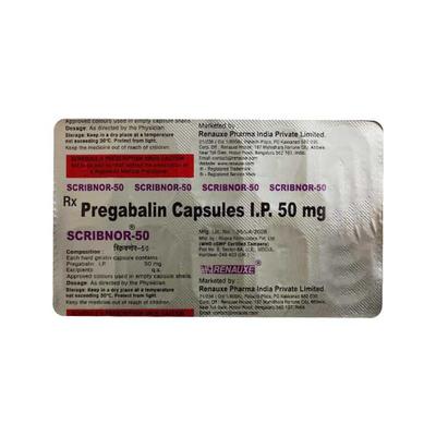 SCRIBNOR 50 Capsule 10's - Neuropathic Pain-Dru