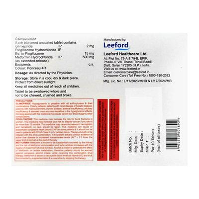 DAILYGLIM PM 2 Tablet 15's - Diabetes-Ant