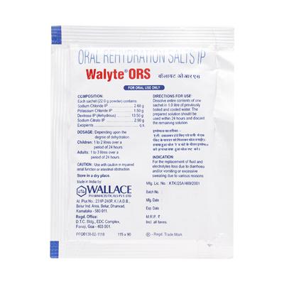 WALYTE ORS ORANGE FLAVOUR Sachet 22gm - Supplements-Ele
