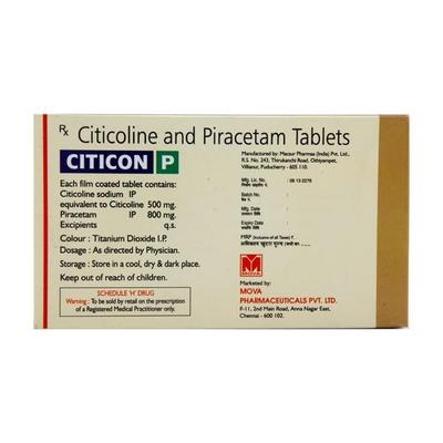 Citicon P 500/800mg Tablet 10'S - Nootropics And Neurotrophics