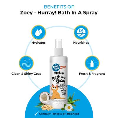 Capt. Zack Zoey - Hurray Bath In A Spray 250 ml - Pet Healthcare