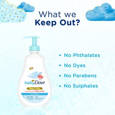 Baby Dove Rich Moisture Hypoallergenic Body Wash 400 ml - Creams, Lotions & Oils