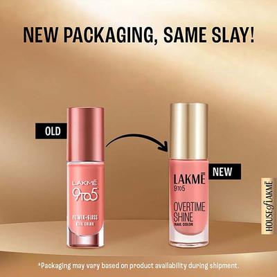 Lakme 9To5 Primer + Gloss Nail Colour Peach Blossom 6 Ml - Nail Polish