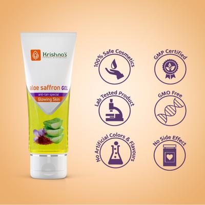 Krishna's Herbal & Ayurveda Aloe-Saffron Gel 100 gm - Personal Care (Ayush)