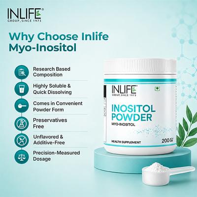 Inlife Myo Inositol Powder 200 gm - Daily Health Drinks