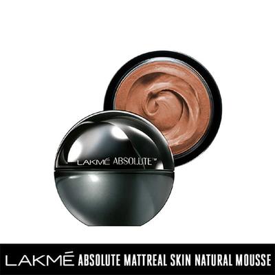 Lakme Absolute Skin Natural Mousse Mattreal Foundation Rick Walnut 25 Gm - Foundation