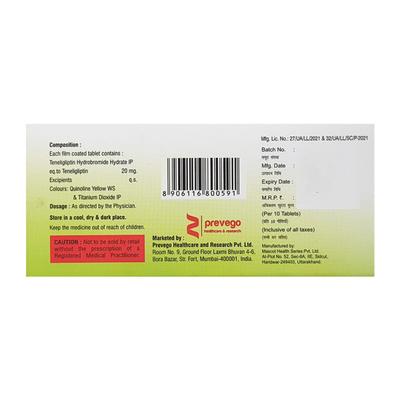 TENEVAG 20 Tablet 10's - Diabetes-Ant