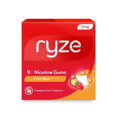 Ryze 2 mg Nicotine Gums - Fruit Blast 9's - Nicotine Gums/Lozenges