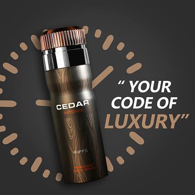 RiiFFS Cedar Intense Deodorant For Women, Perfume Body Spray 200 ml - Women Deodorants/Roll-Ons