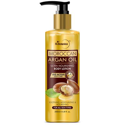 Stbotanica Moroccan Argan Oil Ultra Nourishing Body Lotion Soothing, Moisturizing And Nourishing, (Normal Skin) 200 ml - Lotions & Creams