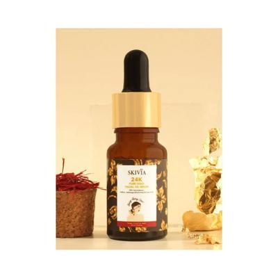 Skivia 24K Pure Gold Facial Oil Mini Serum with Sandalwood & Saffron 10 ml - Face Serum