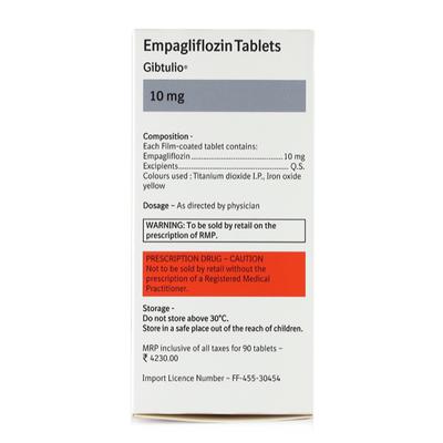 Gibtulio 10mg Tablet 10'S - Diabetes-Ant