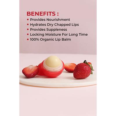 Organic Harvest Strawberry Non Colored Lip Balm 8 gm - Lip Balms