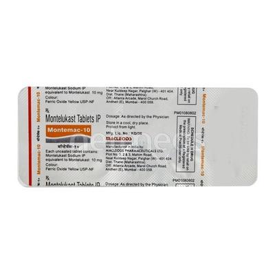 Montemac 10mg Tablet 10'S - Asthma/COPD-Ast