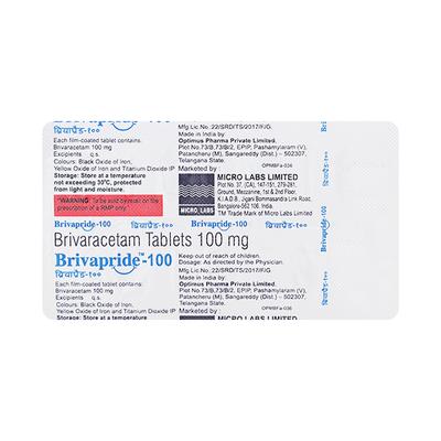 BRIVAPRIDE 100 Tablet 10's - Epilepsy/Convulsion-Ant