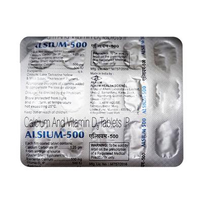 ALSIUM 500 Tablet 15's - Supplements-Cal