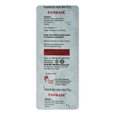 PANBASE 40 Tablet 10's - Ulcer/Reflux/Flatulence-Aaa
