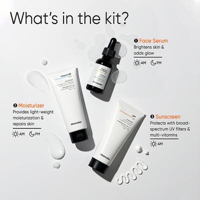 Minimalist Glow and Protect Skincare Kit, Premium Gift Hamper for All Skin Types for Women and Men 180 gm - Face Moisturizers