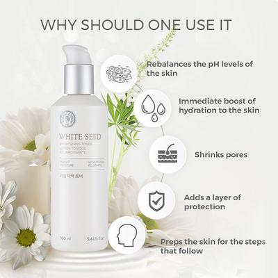 The Face Shop White Seed Brightening Toner Lotion Tonique Unifiante Bright Moisture Hydratation Eclatante 160ml - Toners