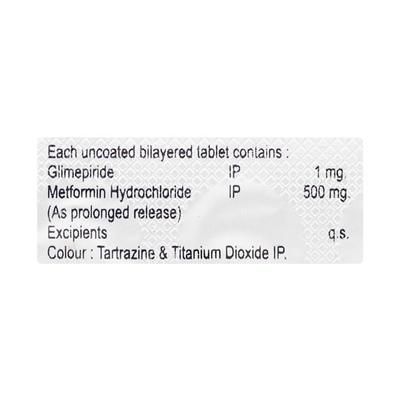 GLYQUIT M 1 Tablet 10's - Diabetes-Ant