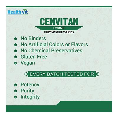 HealthVit Cenvitan Lysine Kids Multivitamin Chewable Tablet 60's - Multi-Vitamins