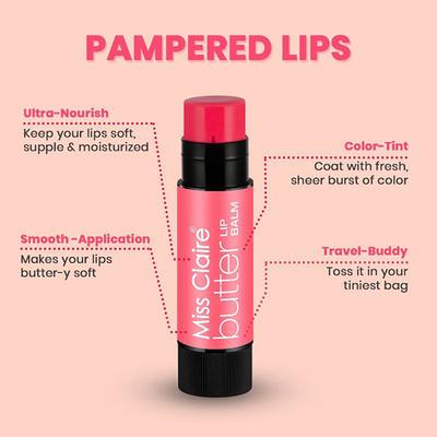 Miss Claire Butter Lip Balm - Red Velvet BLB03 4 Gm - Lip Balms