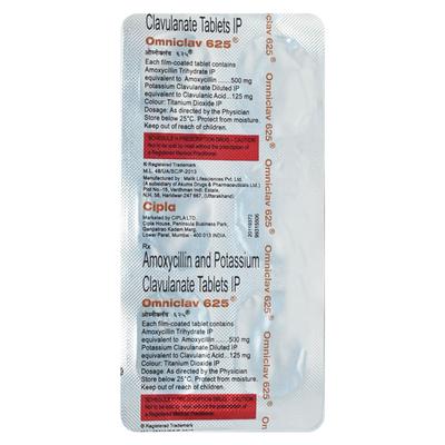 Omniclav 625mg Tablet 6'S - Bacterial Infections-Pen
