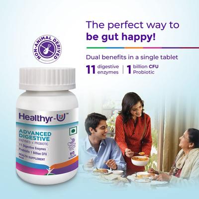 Healthyr-U Advanced Digestive Enzymes + Probiotic Tablet 60's - Digestive Health