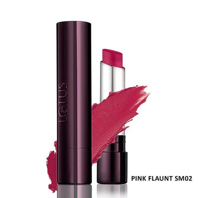 Lotus Makeup Proedit Slik Touch Matte Lip Color Pink Flaunt Sm02 4.2 gm - Lipsticks