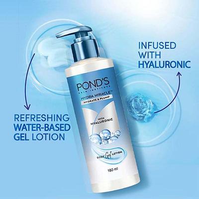 Ponds Hydra Miracle Hydrate & Plump with Hyaluronic Body Gel Lotion 180 ml - Creams/Oils/Lotions
