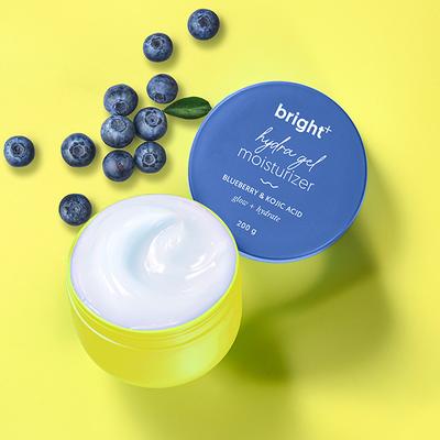 Aqualogica Bright+ Hydra Gel Moisturizer with Blueberry & Kojic Acid 200 gm - Face Moisturizers