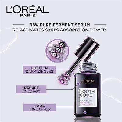 L'Oreal Paris Youth Code Skin Activating Ferment Eye Essence 200 ml - Under Eye Creams & Serums