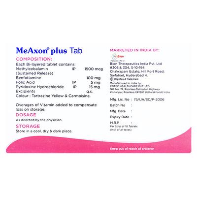 Meaxon Plus Tablet 10'S - Supplements-Vam