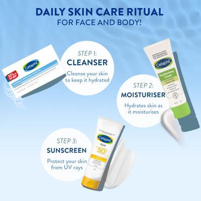 Cetaphil Cleansing Moisturizing Syndet Bar (Pack Of 4 x 100 g) - Soaps