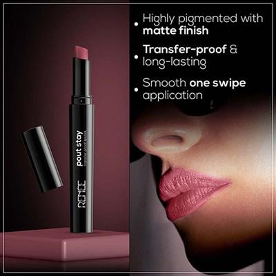 Renee Poutstay Transfer Proof Lipstick- 08 Lia 2 gm - Lipsticks