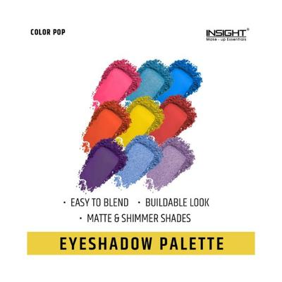 INSIGHT PROFESSIONAL EYESHADOW PALETTE-COLOR POP 15 gm - Eye Shadow Palettes