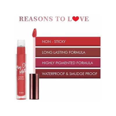 Beauty People Stay on Matte Liquid Lip Color with Spf 15 04 Cutie Pie 3.5 ml - Liquid Lipsticks