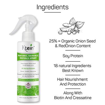 Ktein Natural Hair Fall Defence Spray 200ml 1's - Hair Sprays & Mists