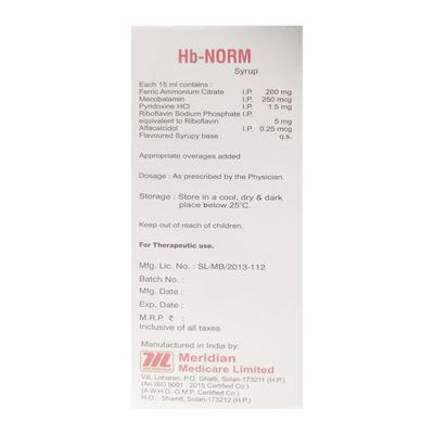HB NORM Syrup 200ml - Supplements-Vam