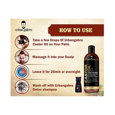 Urban Gabru Castor Oil 250 ml - Hair Oils
