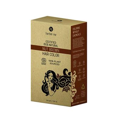 HM Herbal Me Nut Brown Certified natural Hair Colour 200 gm - Powder