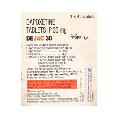 Dejac 30mg Tablet 4'S - Impotence/Erectile Dysfunction (Ed)