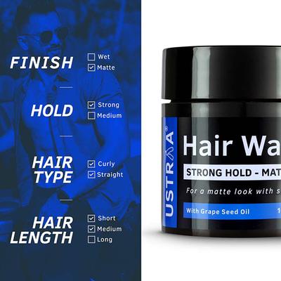 Ustraa Strong Hold Hair Wax - Matte Look 100 gm - Hair Gels & Waxes