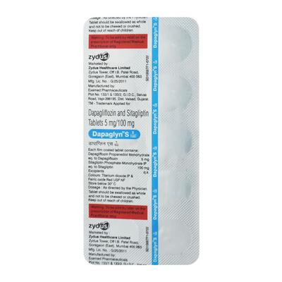 DAPAGLYN S 5/100 Tablet 10's - Diabetes-Ant