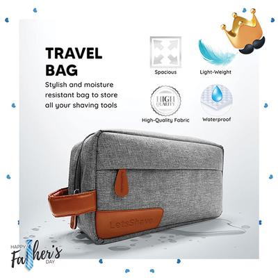 Letsshave Pro 6 Premium Gift Set 6 Blade Razor with Cartridges, Travel Cap, Shave Foam, After Shave Balm and Travel Bag Complete Shaving Kit for Men 1's - Razors & Cartridges