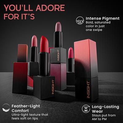 Insight Cosmetics Velvet Matte Lipstick Enchanting Blush 3.8 gm - Lipsticks