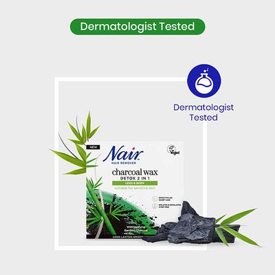 Nair Detox 2 in 1 Body Wax - Charcoal 380 gm - Hair Removal Accessories