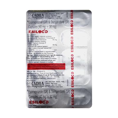 ESILOC D Capsule 10's - Ulcer/Reflux/Flatulence-Aaa