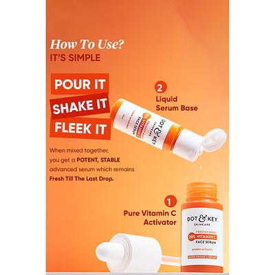 Dot & Key 20% Vitamin C Face Serum (Freshly Made) with pure L-Ascorbic Acid 25 ml - Face Serum