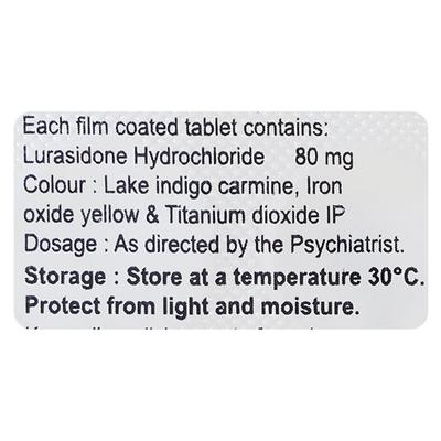 Lurastar 80mg Tablet 10'S - Schizophrenia-Aps